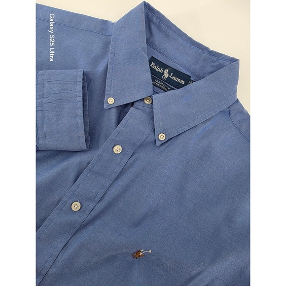 Ralph Lauren Other - Ralph Lauren Yarmouth Blue Cotton Pinpoint Oxford Dress Shirt Mens 16.5 34